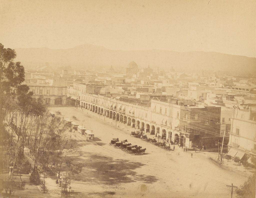 Abel Briquet:Vistas Mexicanas. Mexico, Mercaderes Portal., Poster Print Wall Art