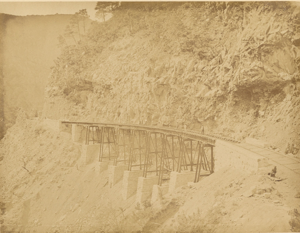 Abel Briquet:Mexico. Viaduct in the Infernal Ravine, Mexican,16x12"(A3)Poster