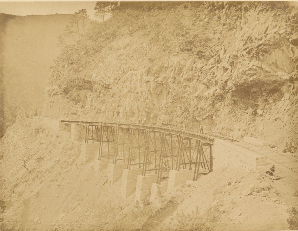 Abel Briquet:Mexico. Viaduct in the Infernal Ravine, Mexican, Poster Print Wall Art