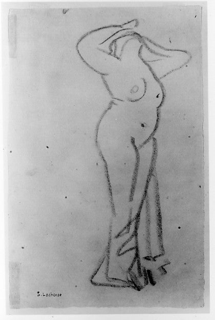 Gaston Lachaise 1882–1935) - Standing Woman Facing Right c1921, Poster Print Wall Art