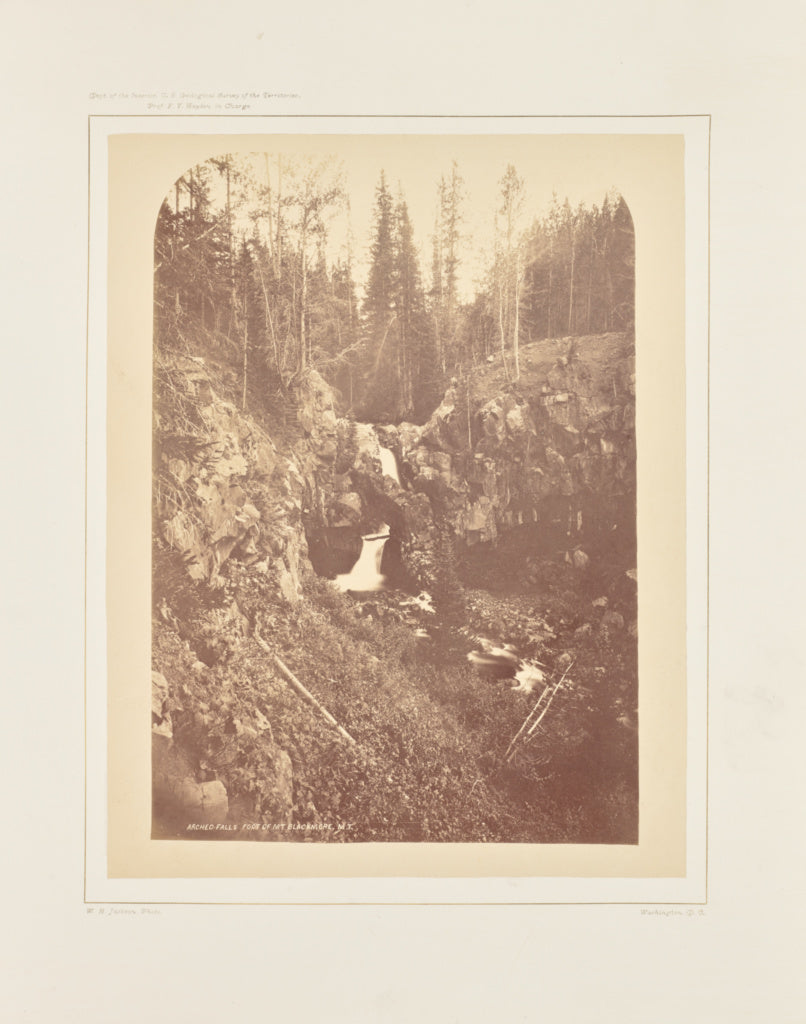 William Henry Jackson:Arched Falls, Base of Mount Blackmore, Poster Print Wall Art
