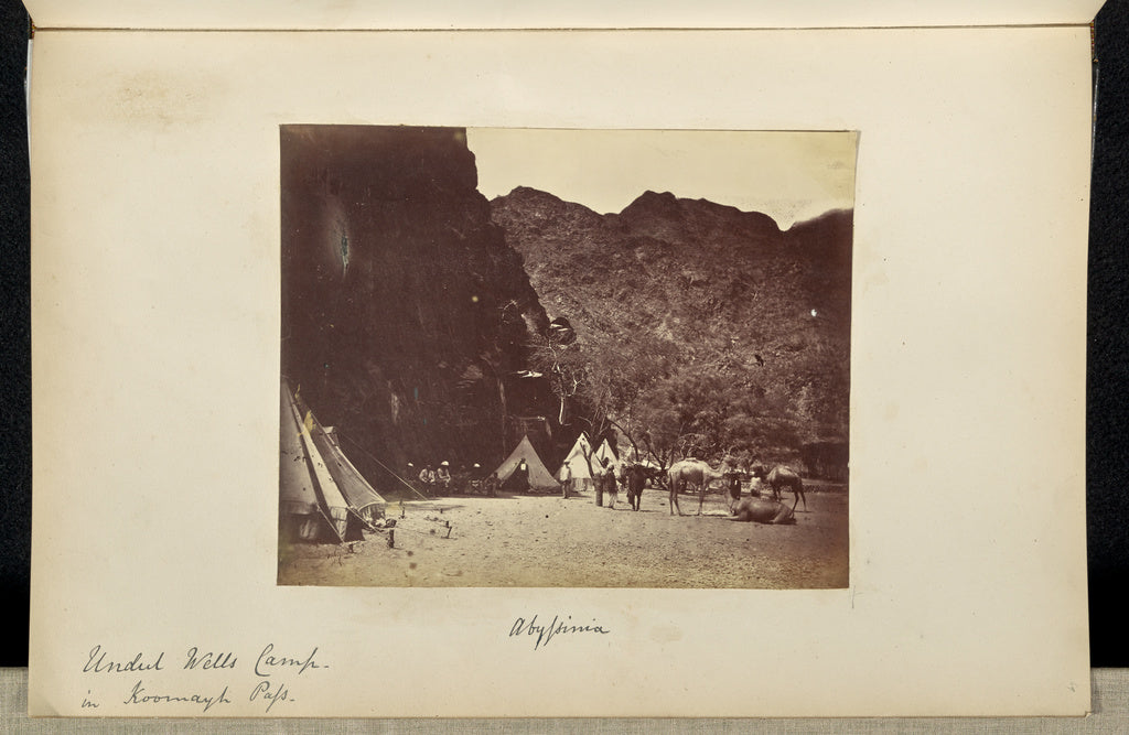 Ronald Ruthven Leslie-Melville:Abyssinia. Undul Wells Camp i, Poster Print Wall Art
