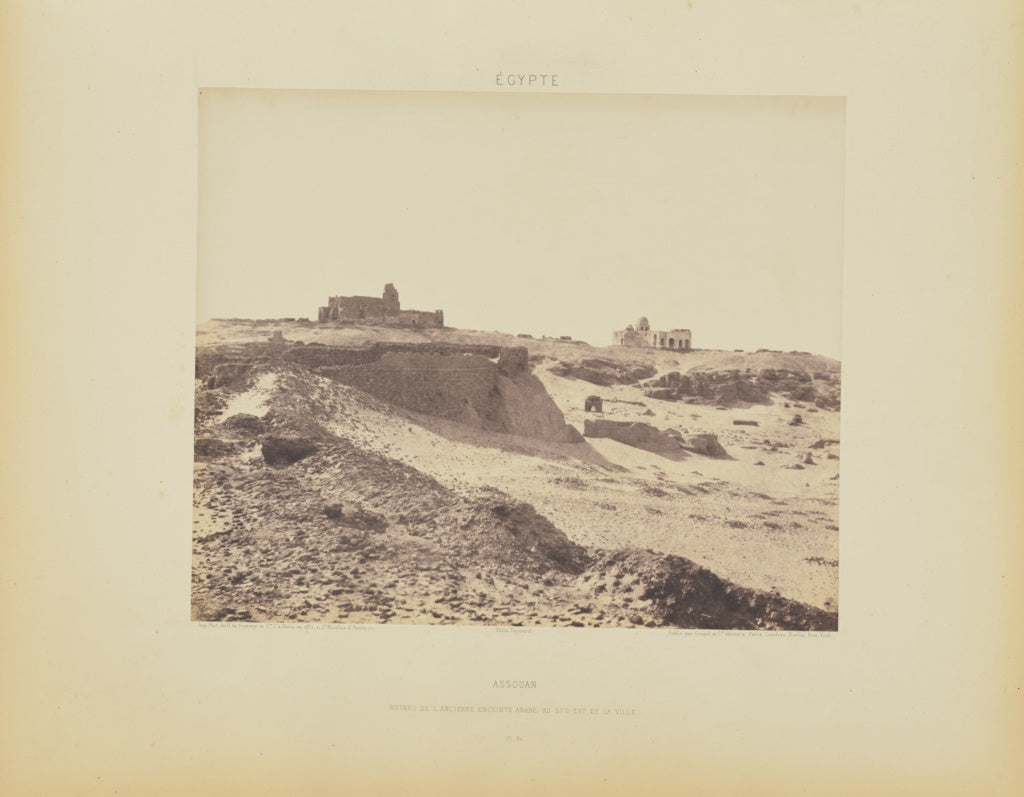 Félix Teynard:Assouan. Ruines de l'Ancienne Enceinte Arabe,, Poster Print Wall Art