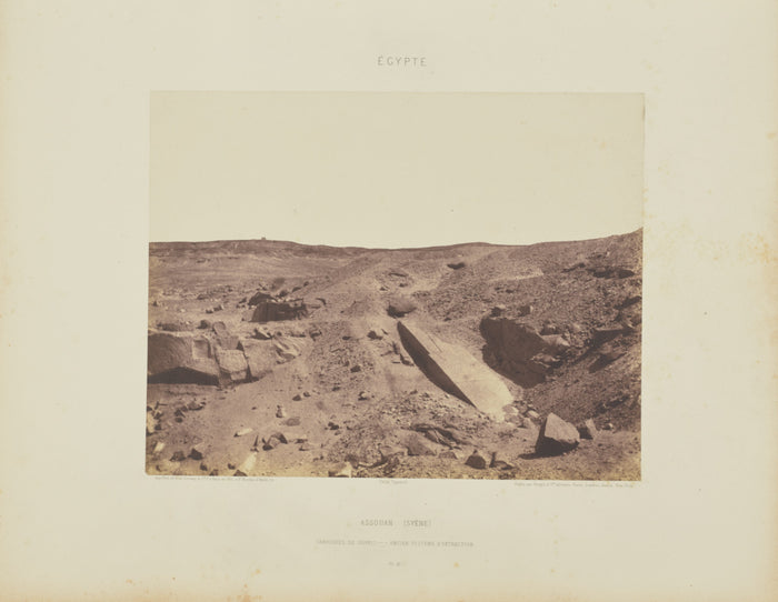 Félix Teynard:Assouan (Syène). Carrières de Granit - Anci,16x12