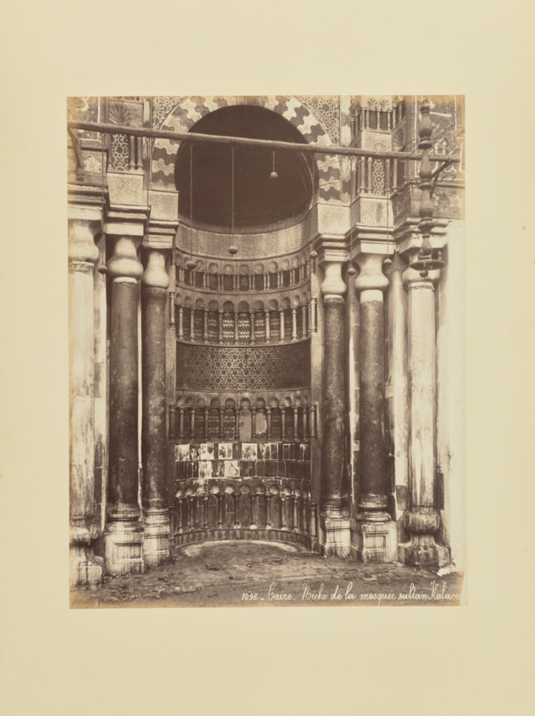 Félix Bonfils:Caire - Niche de la mosquée sultan [sic] Kal, Poster Print Wall Art