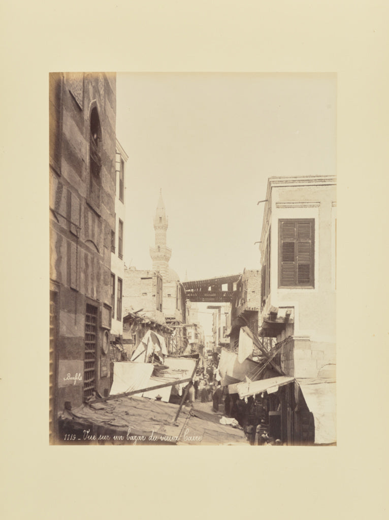 Félix Bonfils:Vue sur un bazar du vieux Caire, Poster Print Wall Art