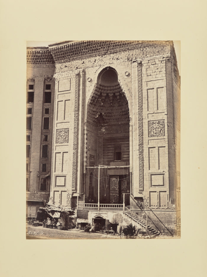 Félix Bonfils:Caire, Porte de la mosquée Sultan Hassan,16x12
