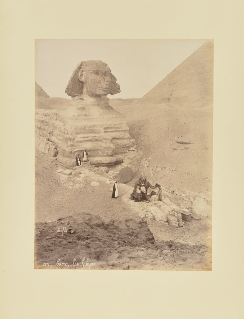 Félix Bonfils:Caire - Le Sphynx, Poster Print Wall Art