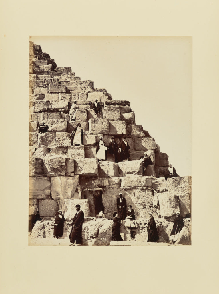 Félix BonfilsPossibly:[Group Portrait on the Stone Blocks o, Poster Print Wall Art