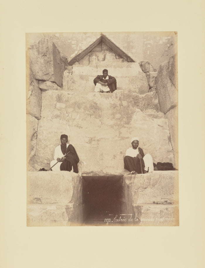 Félix Bonfils:Entrée de la grande pyramide,16x12