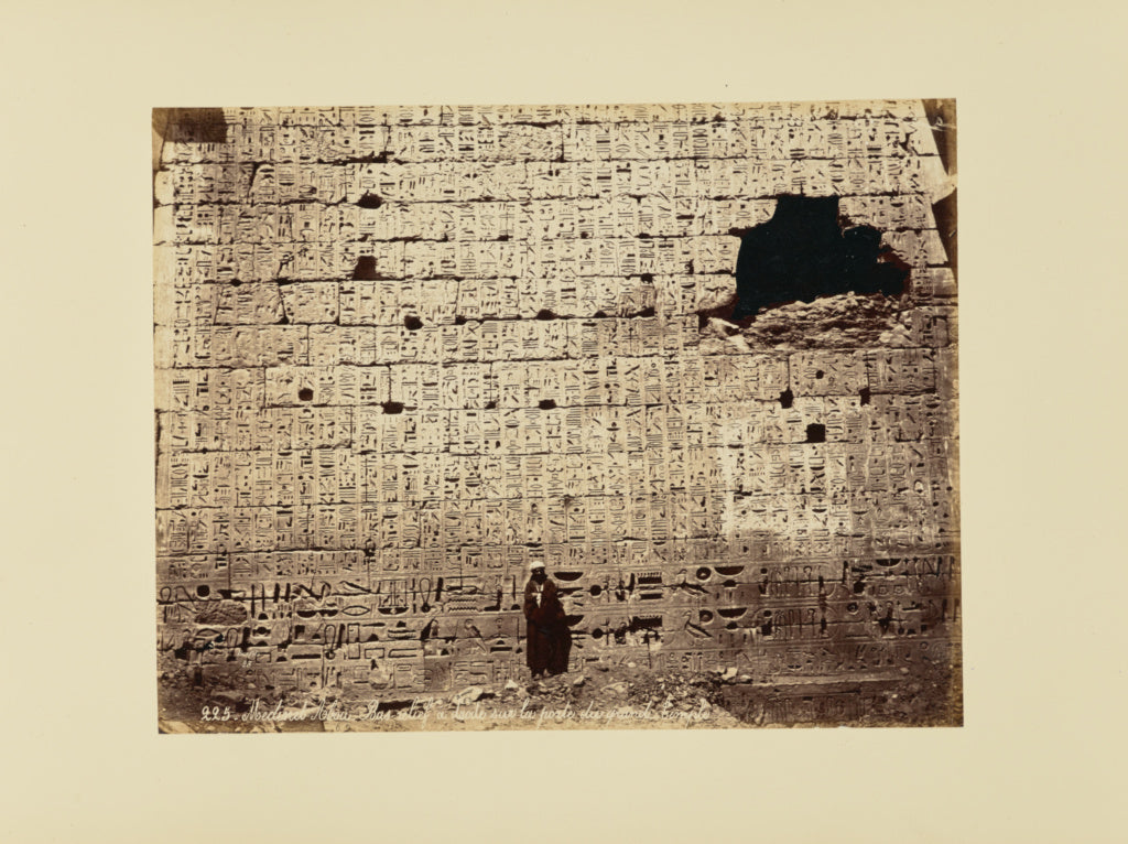 Félix Bonfils:Medinet-Abou - Bas relief á [sic] droite sur, Poster Print Wall Art