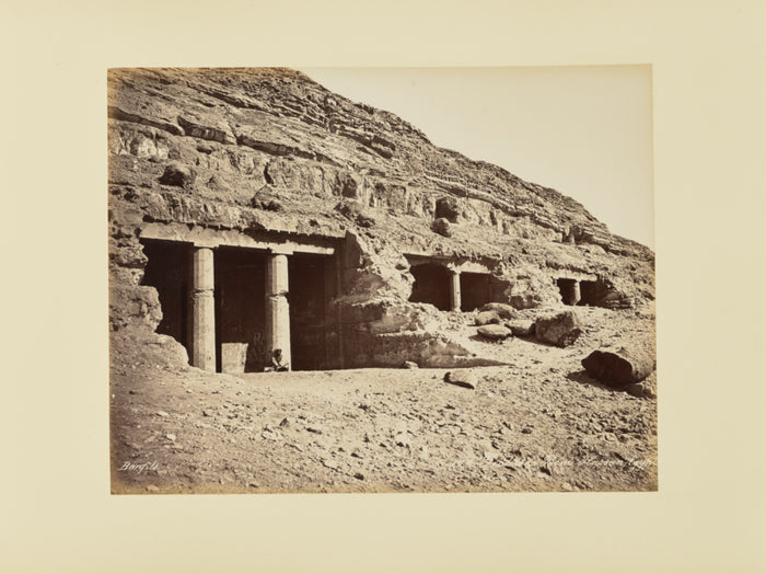 Félix Bonfils:Grotte de Béni-Hassan, egypte,16x12