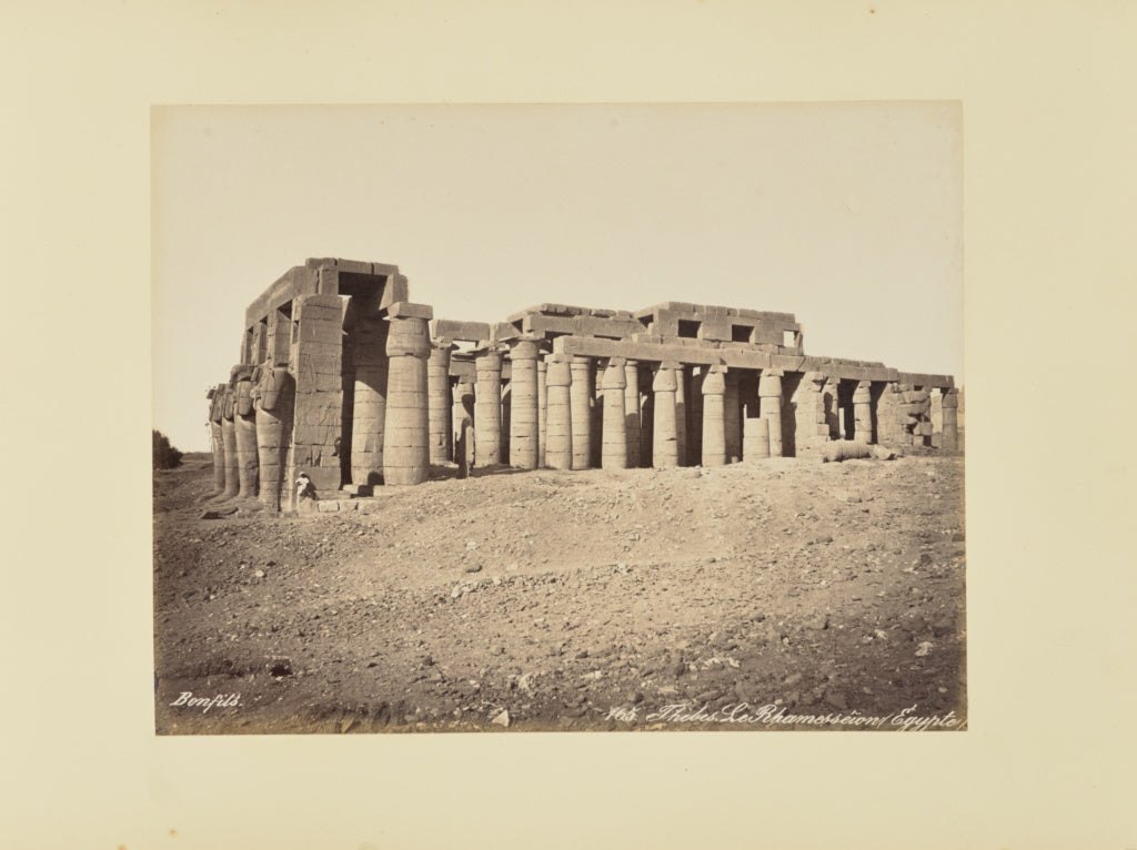 Félix Bonfils:Thèbes. Le Rhamesséïon (egypte), Poster Print Wall Art
