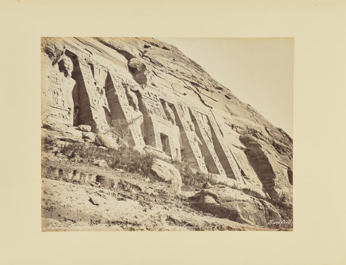 Félix Bonfils:Nubie. Temple d'Abou Simbel, dédié à Athor,16x12