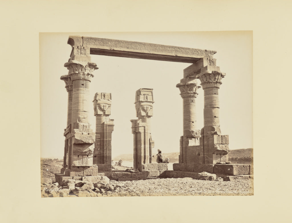 Félix Bonfils:Nubie. Temple de Kerdasêh (egypte), Poster Print Wall Art