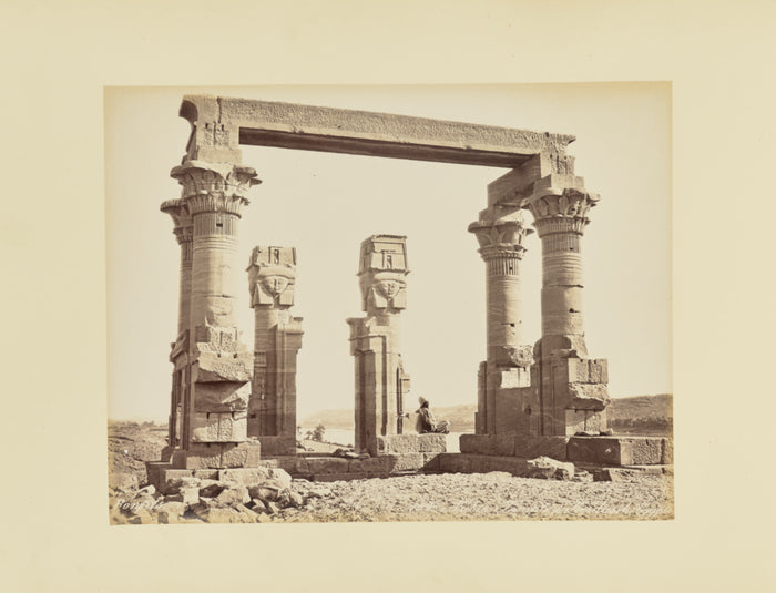 Félix Bonfils:Nubie. Temple de Kerdasêh (egypte),16x12