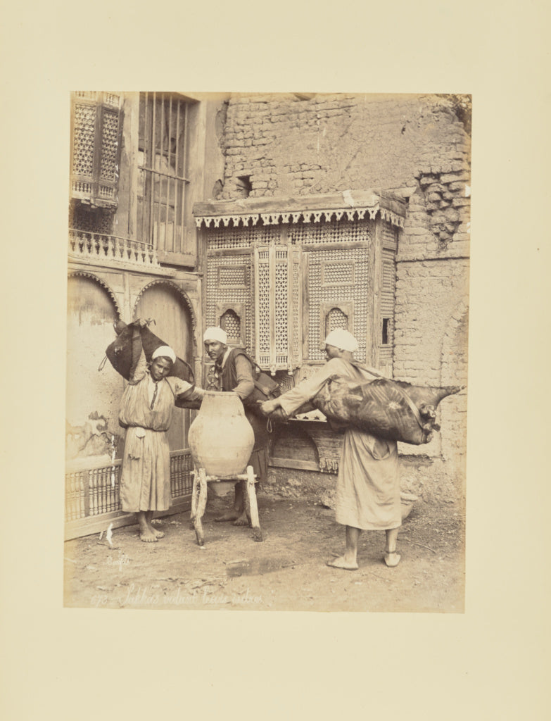 Félix Bonfils:Sakkas vidant leurs outres, Poster Print Wall Art