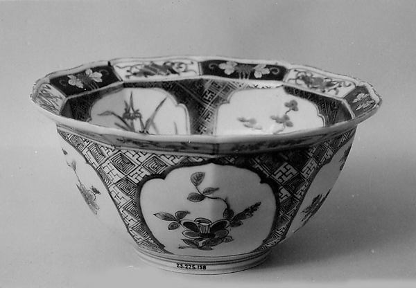 Ten-Sided Bowl 1780,Classic Ming China Image,  Poster Print Wall Art