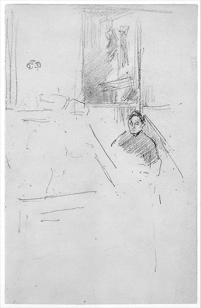 James McNeill Whistler:Museum Interior with a Man Seated 190-16x12"(A3) Poster
