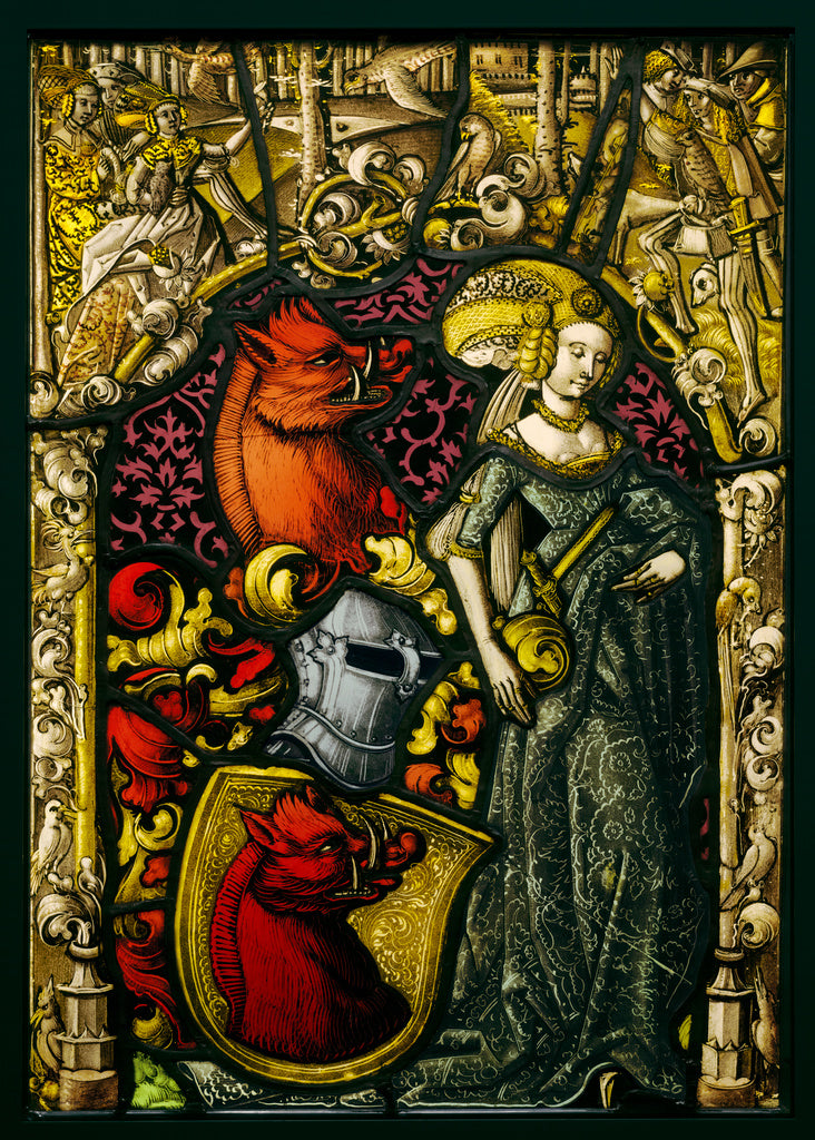 Unknown maker, Swiss:Heraldic Panel with the Arms of the Ebe, Poster Print Wall Art