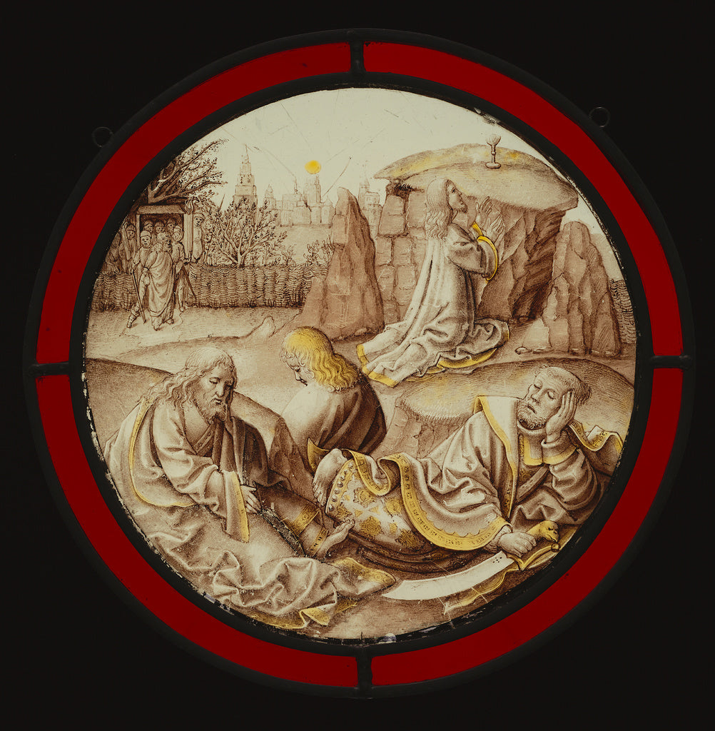 Unknown maker, Netherlandish:Christ on the Mount of Olives,16x12"(A3)Poster