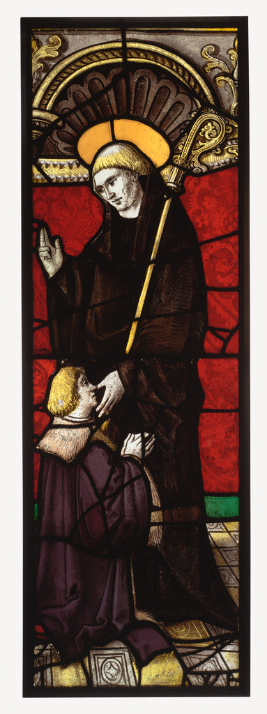 Unknown maker, French:Saint Blessing a Donor, Poster Print Wall Art