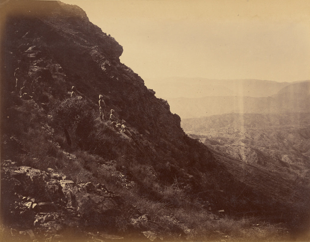 John Burke:[British soldiers resting on hillside], Poster Print Wall Art