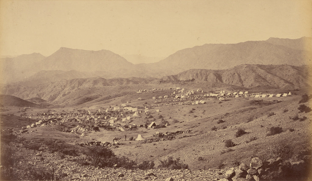 John Burke:[Desert camp], Poster Print Wall Art