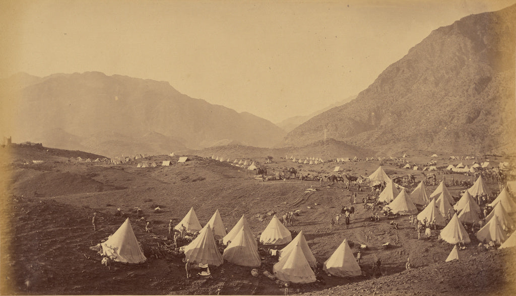 John Burke:[Tents in desert camp], Poster Print Wall Art