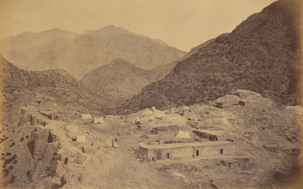 John Burke:Interior of Fort Ali Musjid, looking towards Kuta, Poster Print Wall Art