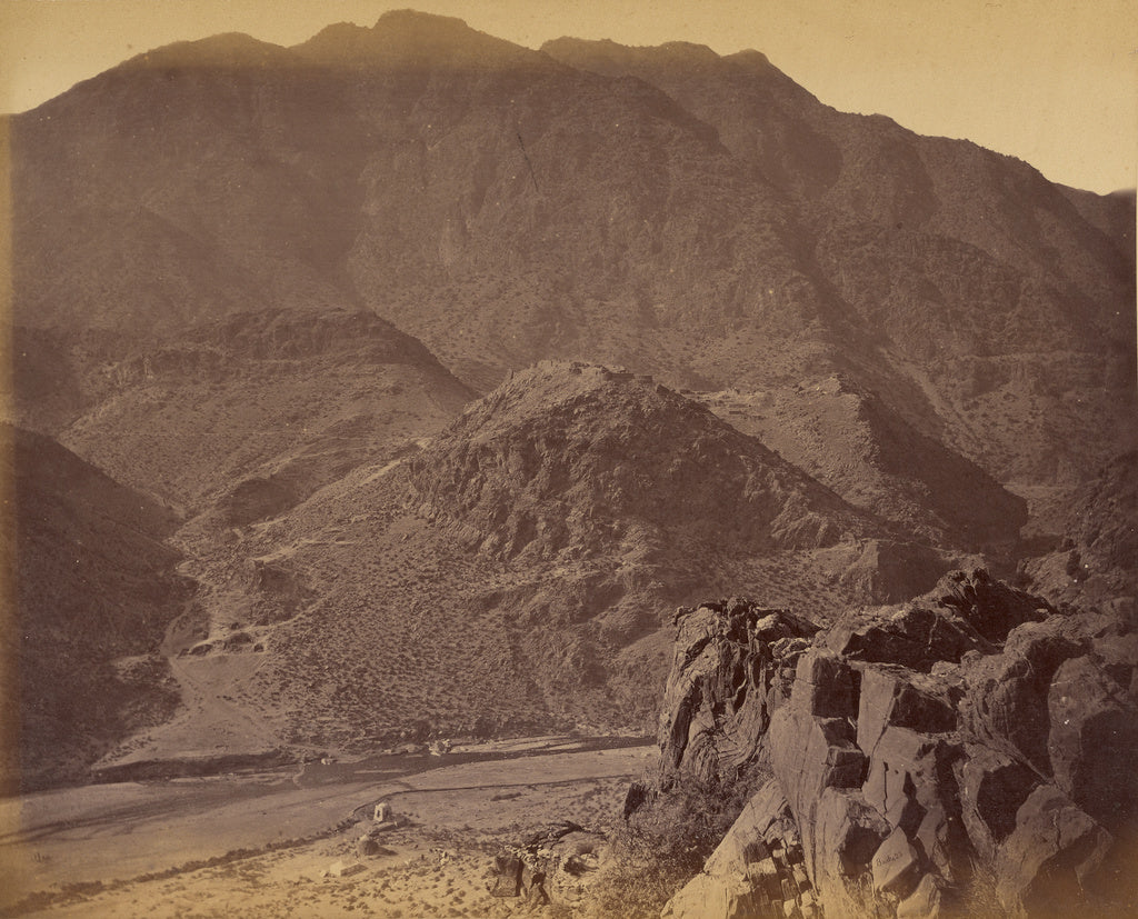John Burke:Ali Musjid and surroundings, from left of Enemy's, Poster Print Wall Art
