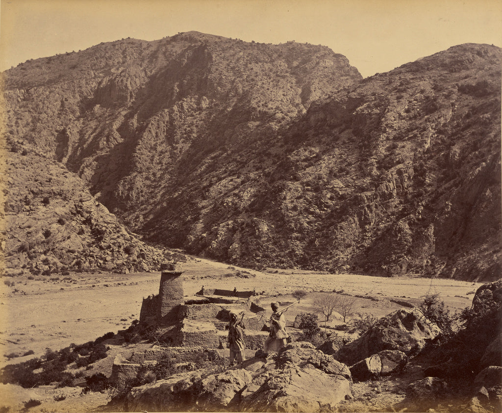 John Burke:Kuta-Kushta, the ravine with village in foregroun, Poster Print Wall Art