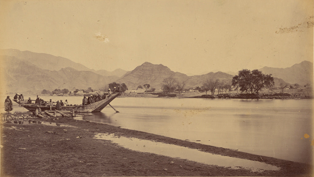 John Burke:Lalpura, from the Ferry, Poster Print Wall Art