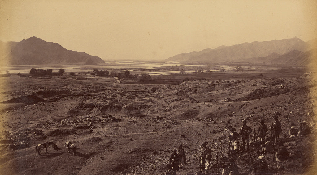 John Burke:River Gorge above Lalpura, looking towards Bassau, Poster Print Wall Art