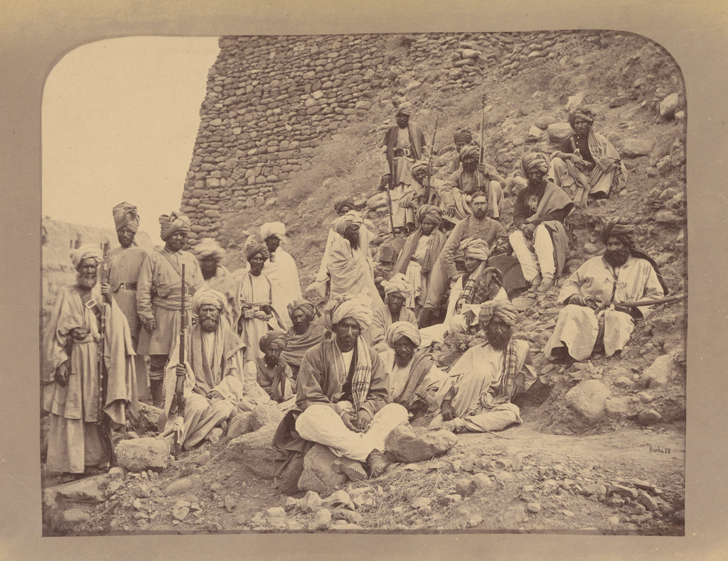John Burke:[Group portrait of warriors], Poster Print Wall Art