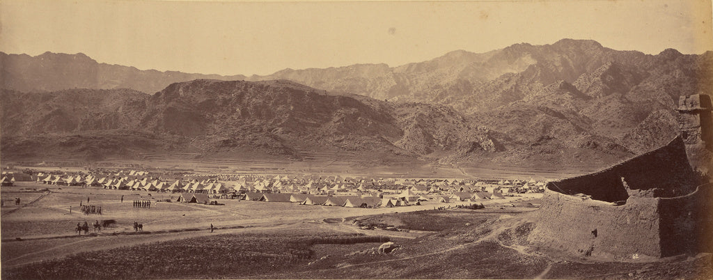 John Burke:[Military camp in valley], Poster Print Wall Art