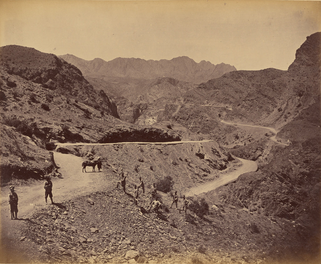 John Burke:[Men working on hillside], Poster Print Wall Art