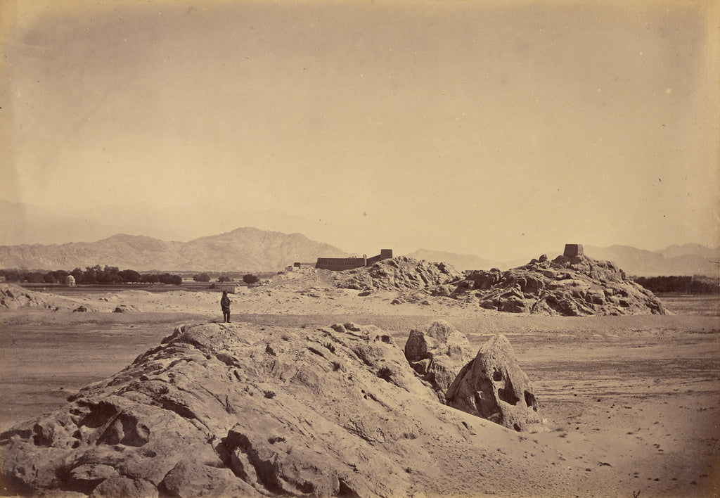 John Burke:[Man standing on rocks], Poster Print Wall Art