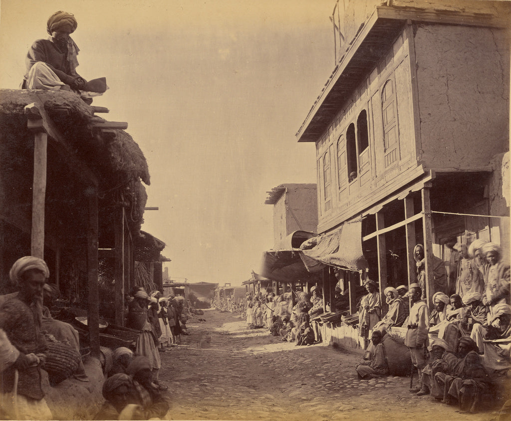 John Burke:Jellalabad, the main street shewing [sic] covered, Poster Print Wall Art