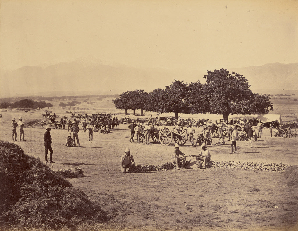 John Burke:Safed Sang Camp scene I/C R.H.A., Poster Print Wall Art