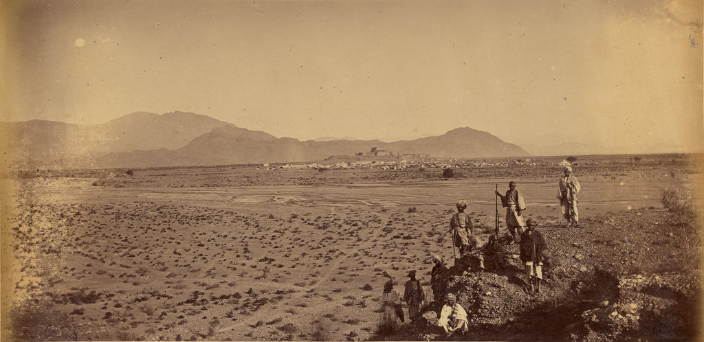 John Burke:[Men on hill overlooking desert], Poster Print Wall Art