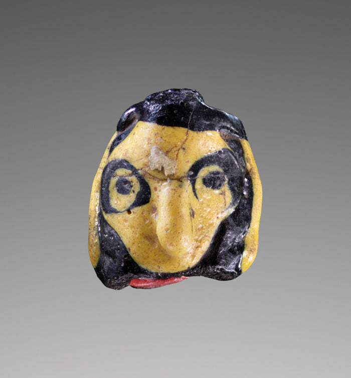 Unknown:Flamed-worked Face bead,16x12