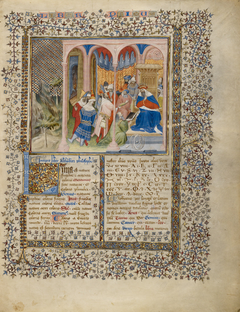 Virgil Master:Alchandreus Presents His Work to a King, Poster Print Wall Art