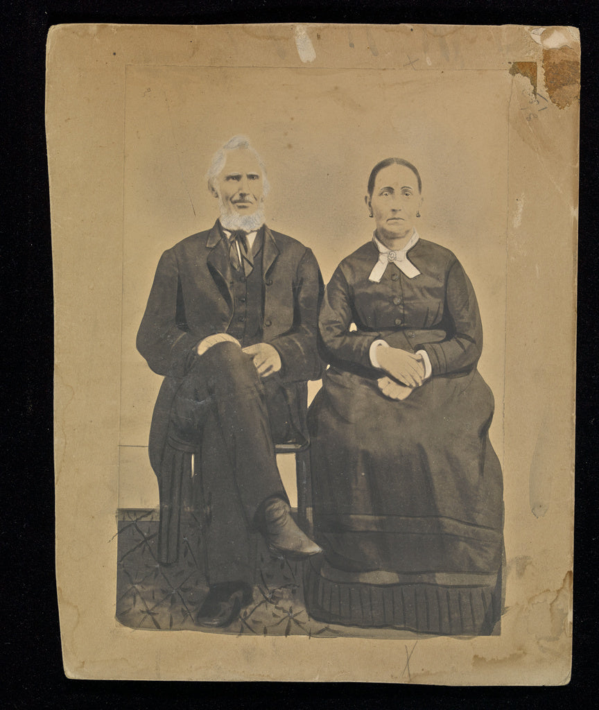 Unknown maker, American:[Portrait of a seated couple], Poster Print Wall Art