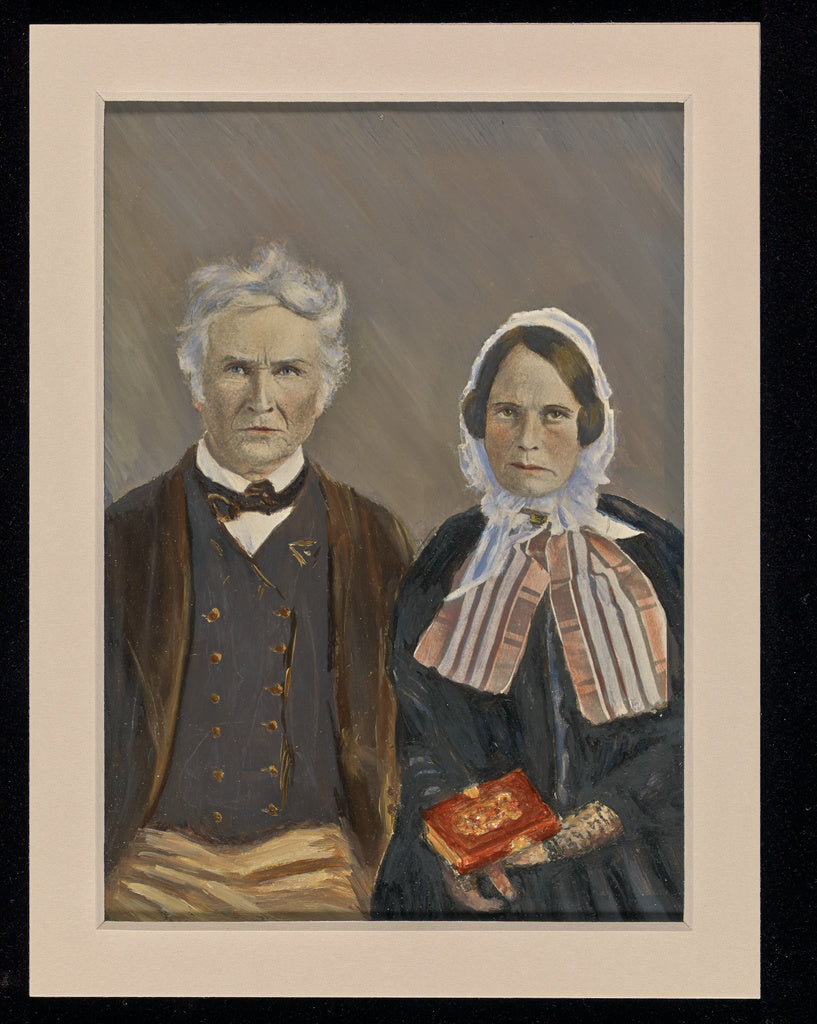 Unknown maker, American:[Portrait of a couple], Poster Print Wall Art