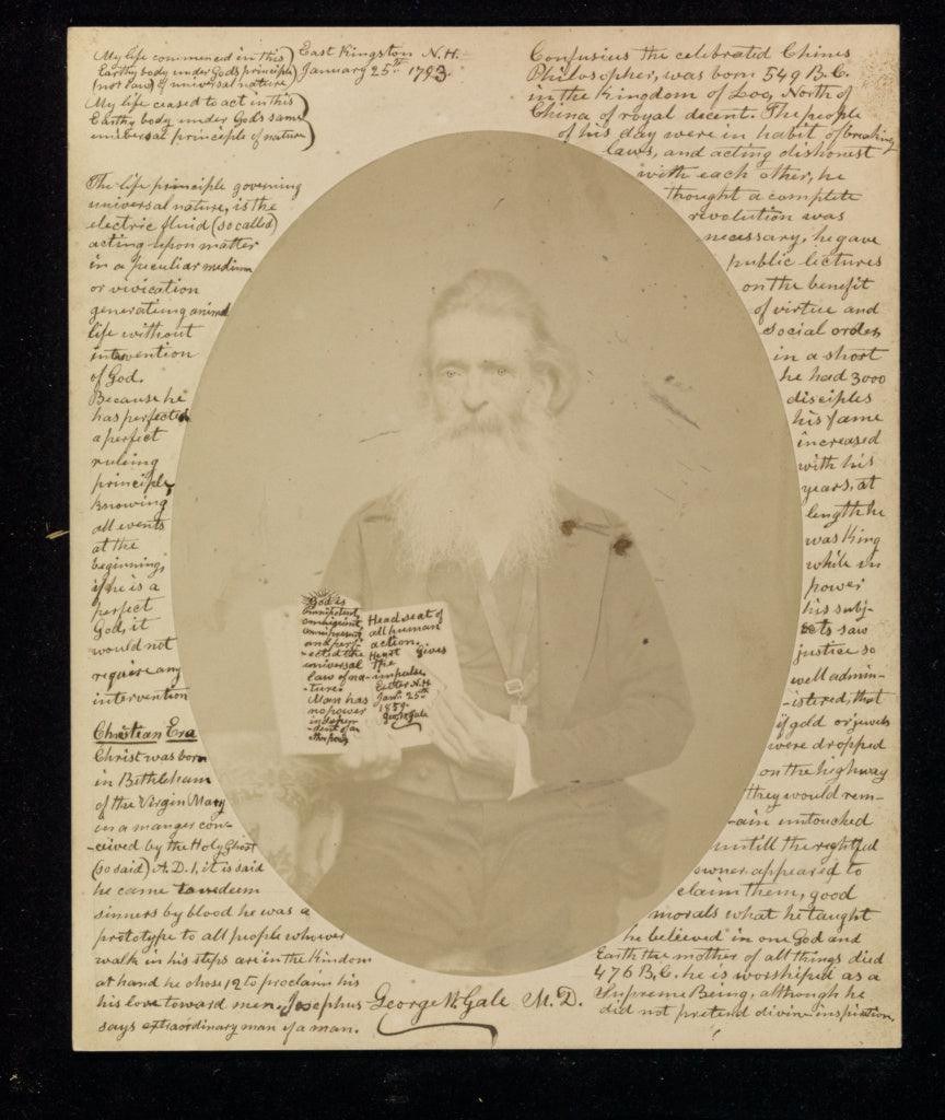 Unknown maker, American:Portrait and testament of George W. , Poster Print Wall Art