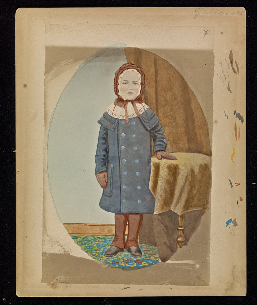 Unknown maker, American:[Portrait of child in winter coat],16x12"(A3)Poster