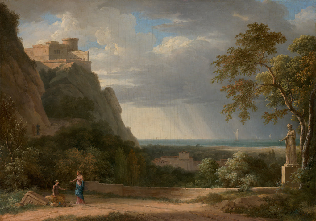 Pierre-Henri de Valenciennes:Classical Landscape with Figure,16x12"(A3)Poster