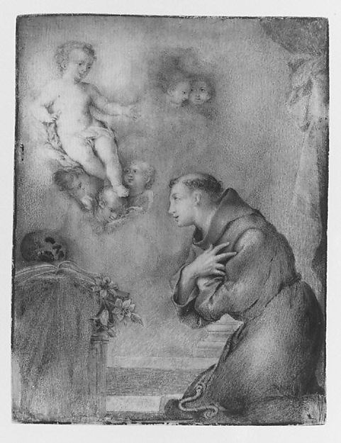 Anton Raphael Mengs 1728–1779 Rome):The Vision of Saint Anth-16x12"(A3) Poster