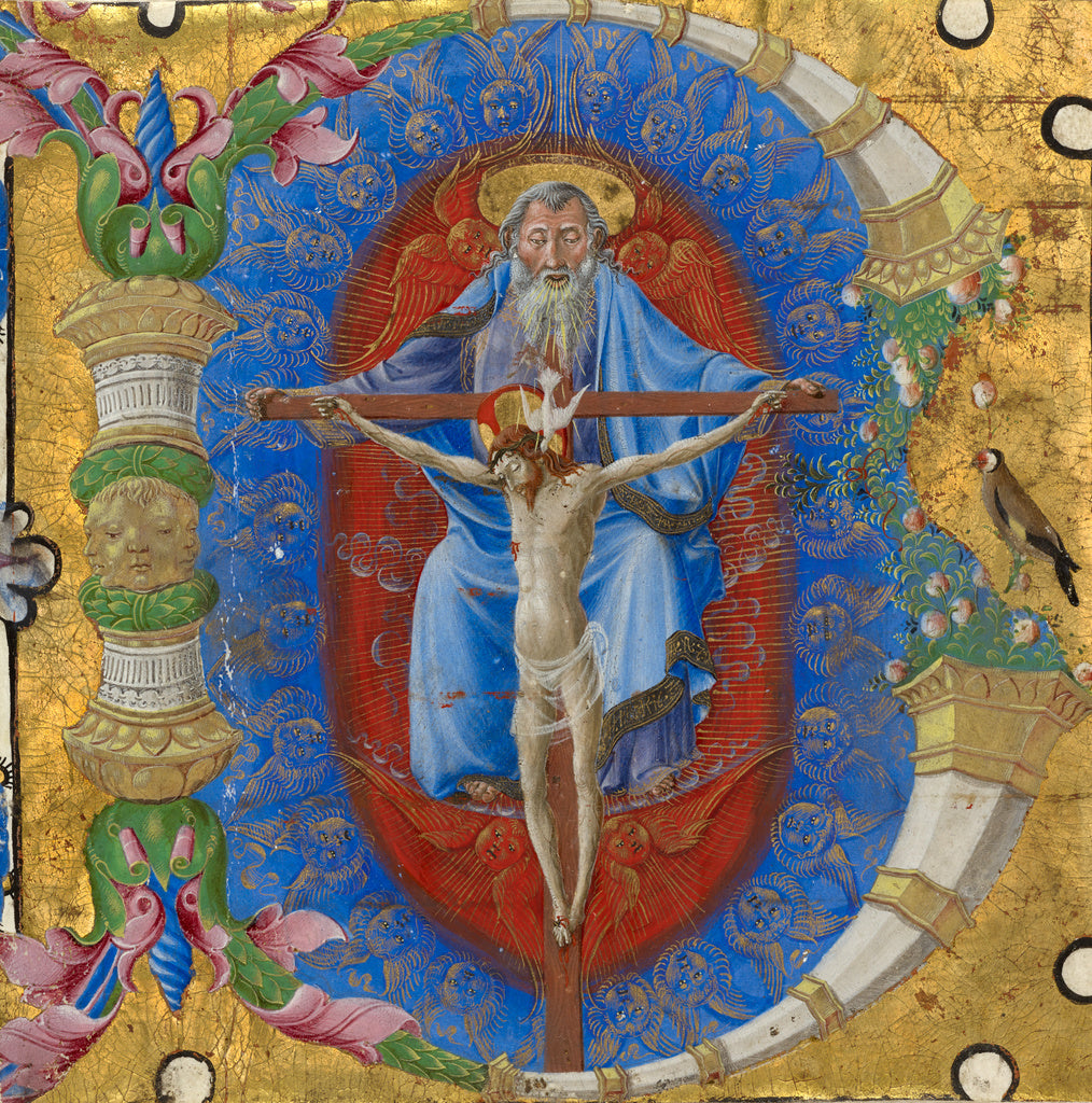 Taddeo Crivelli:Initial B: The Trinity, Poster Print Wall Art